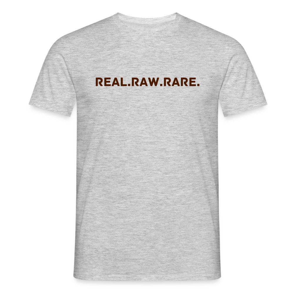 BLNK Männer T-Shirt : Real. Raw. Rare. - Grau meliert