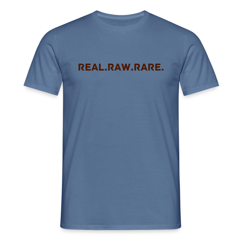 BLNK Männer T-Shirt : Real. Raw. Rare. - Taubenblau