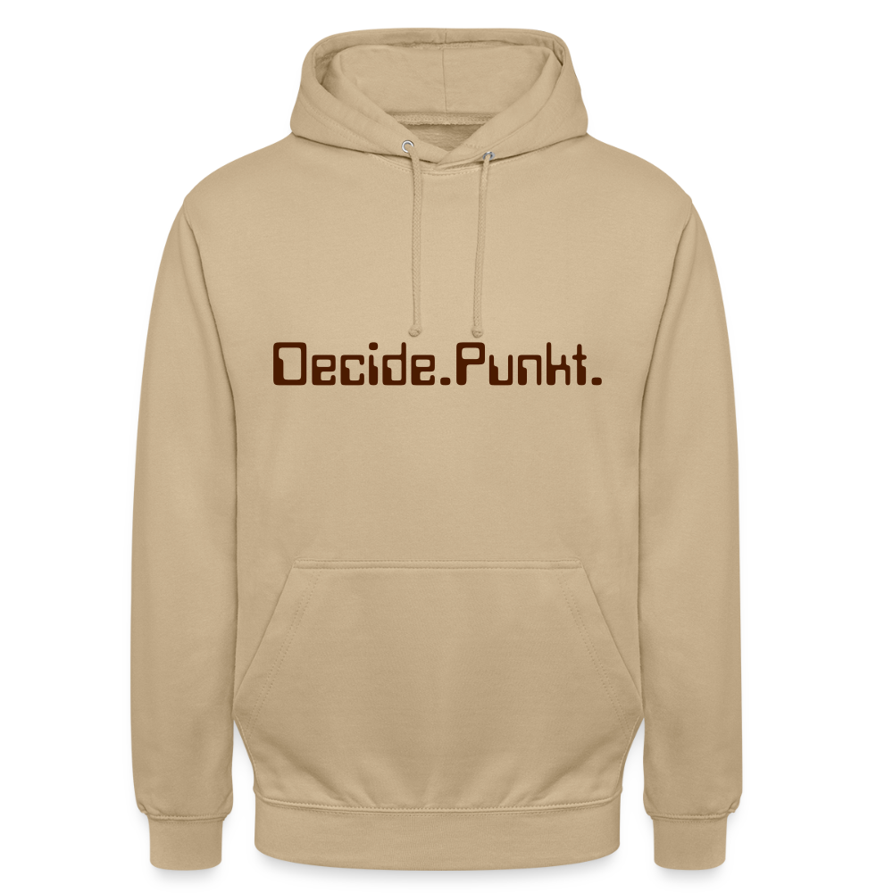 Unisex Hoodie Decide. Punkt. - Beige
