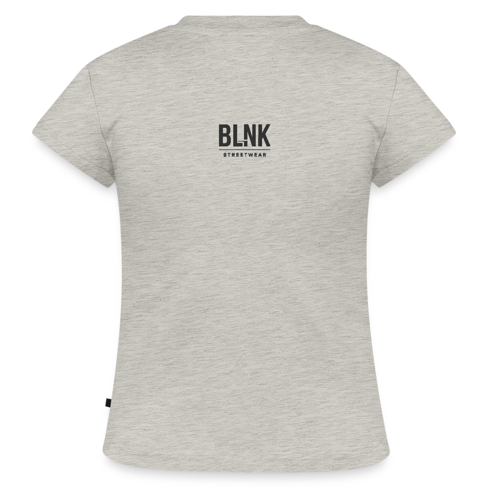 Cropped Frauen Baby Tee. Different is beautiful. - Grau meliert