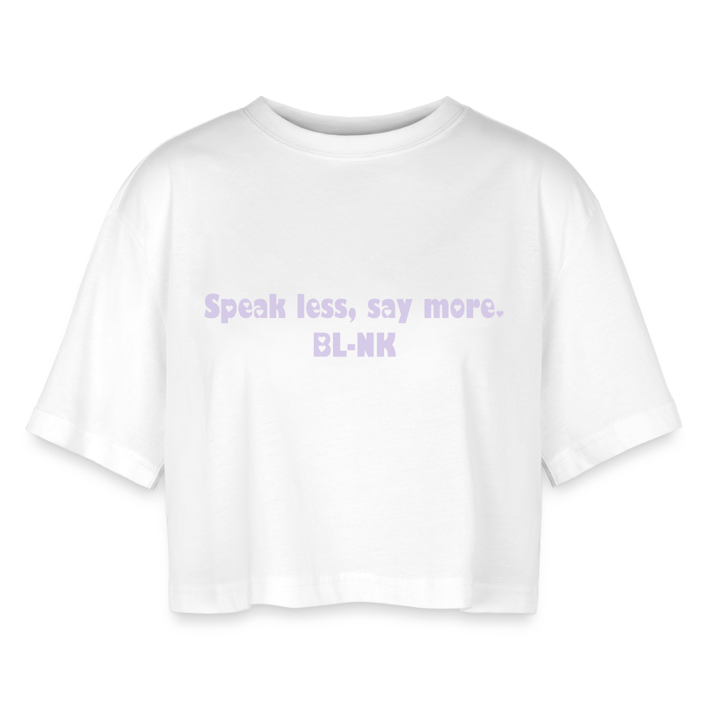 Women’s Oversized Cropped T-Shirt - Weiß