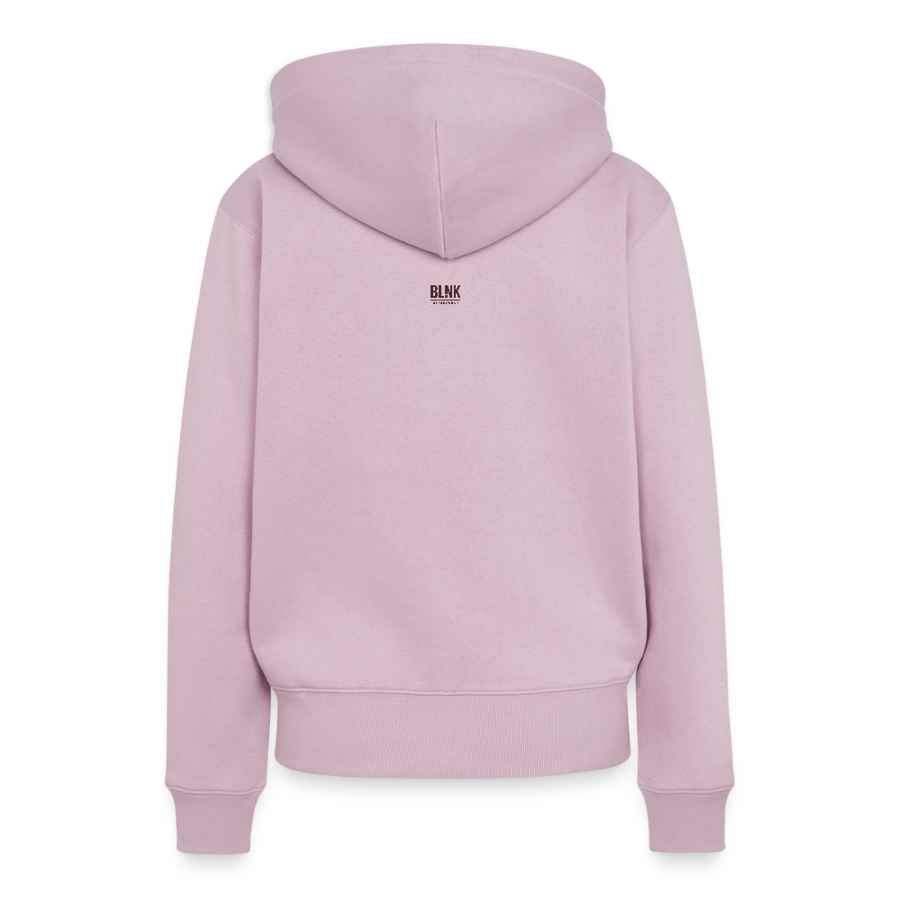 BLNK Frauen Premium Hoodie- „Speak less. Say more.“ - Altrosa