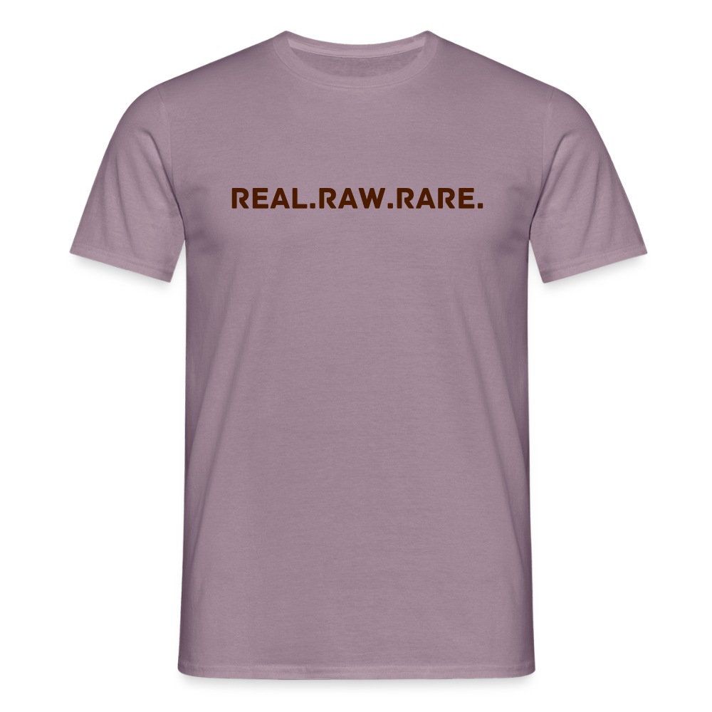 BLNK Männer T-Shirt : Real. Raw. Rare. - Lilagrau