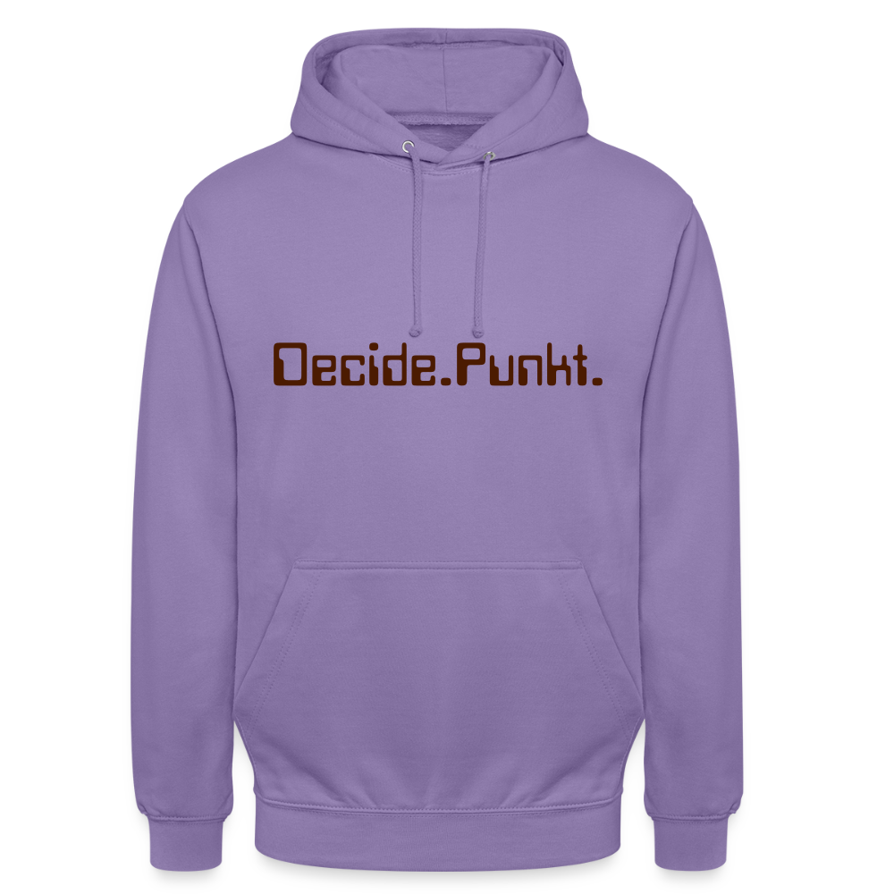 Unisex Hoodie Decide. Punkt. - Lavendel