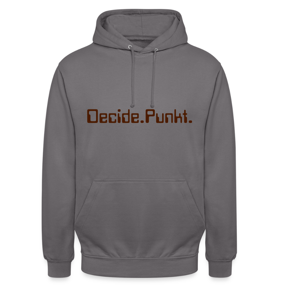 Unisex Hoodie Decide. Punkt. - Mittelgrau