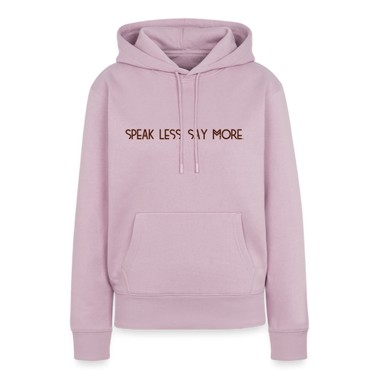 BLNK Frauen Premium Hoodie- „Speak less. Say more.“ - Altrosa