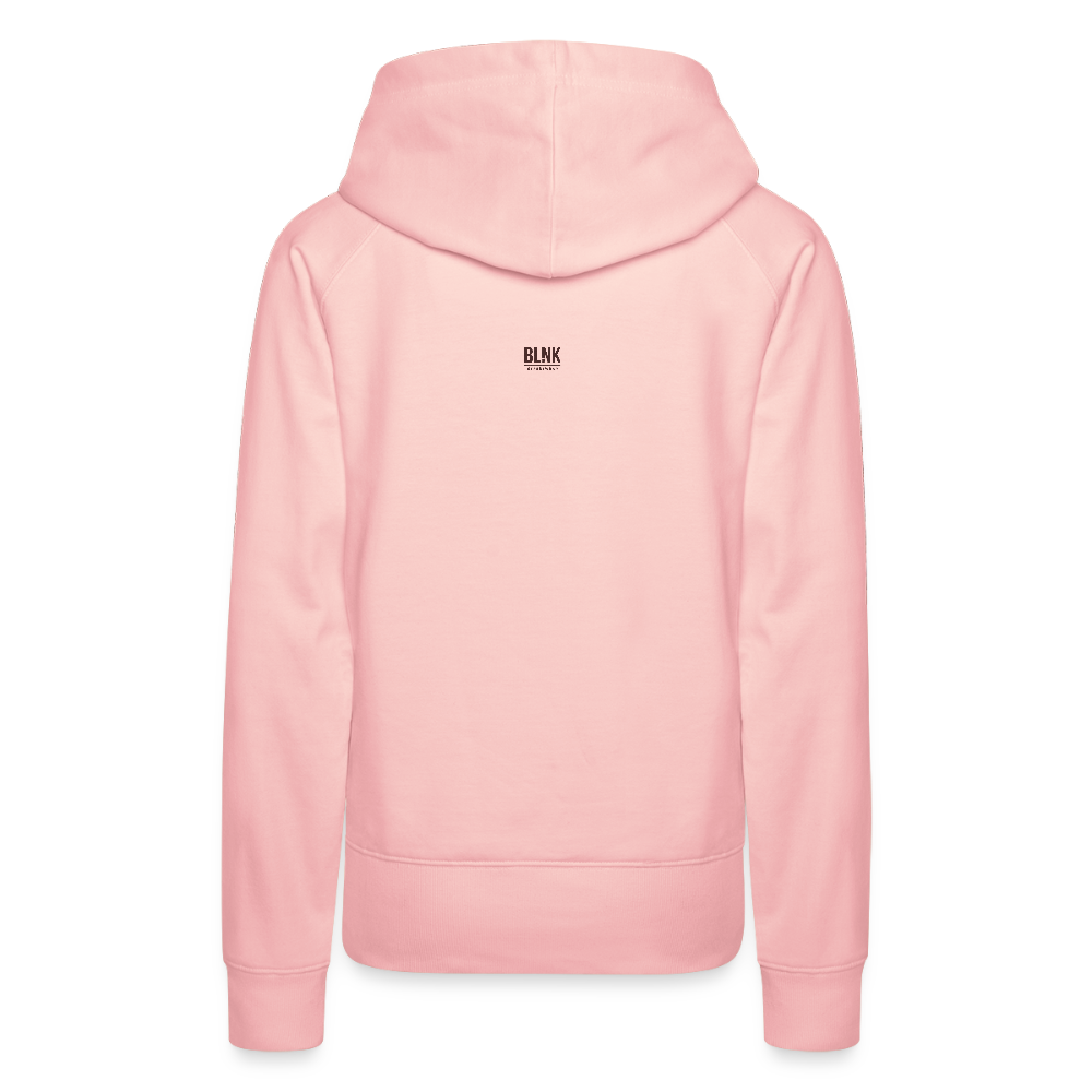 BLNK Frauen Premium Hoodie- „Speak less. Say more.“ - Kristallrosa