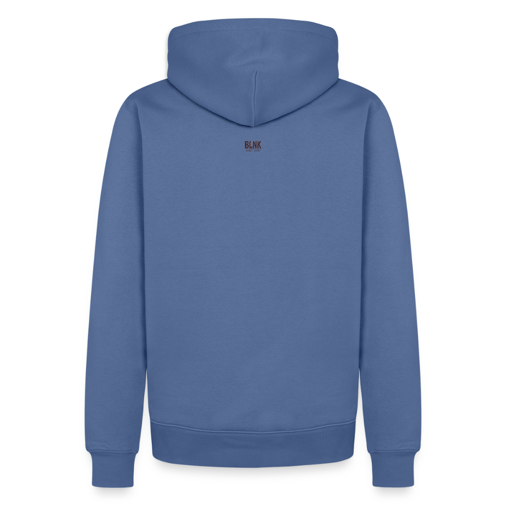 BLNK Herren Hoodie- „Speak less. Say more.“ - Taubenblau