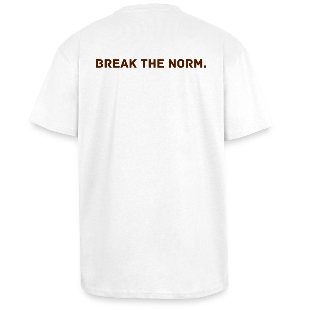 Heavy Oversized T-Shirt „ Break the norm“ - Weiß