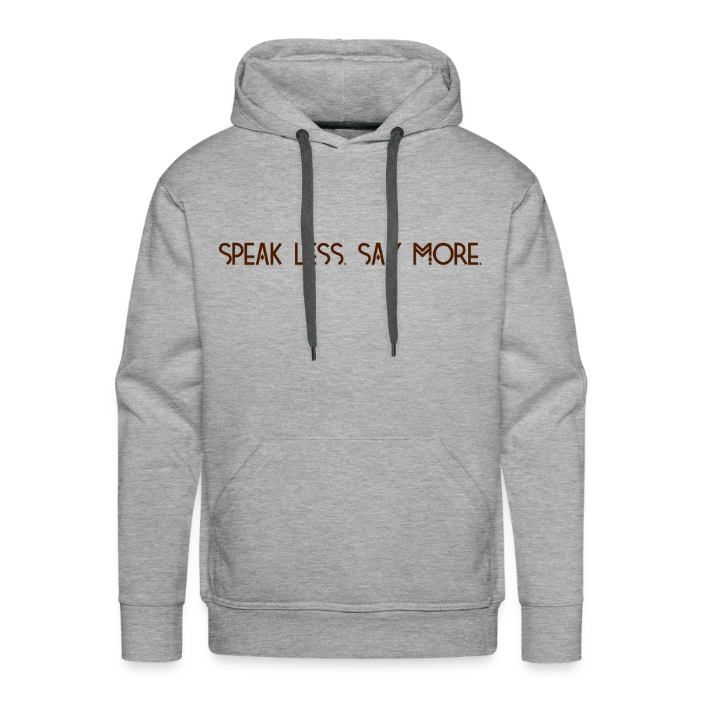 BLNK Herren Hoodie- „Speak less. Say more.“ - Grau meliert