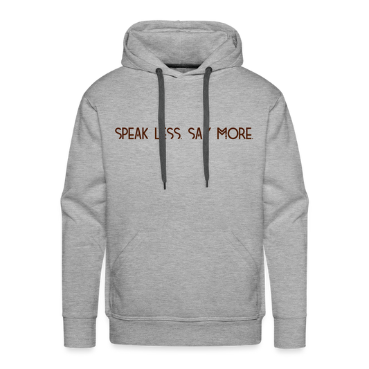 BLNK Herren Hoodie- „Speak less. Say more.“ - Grau meliert