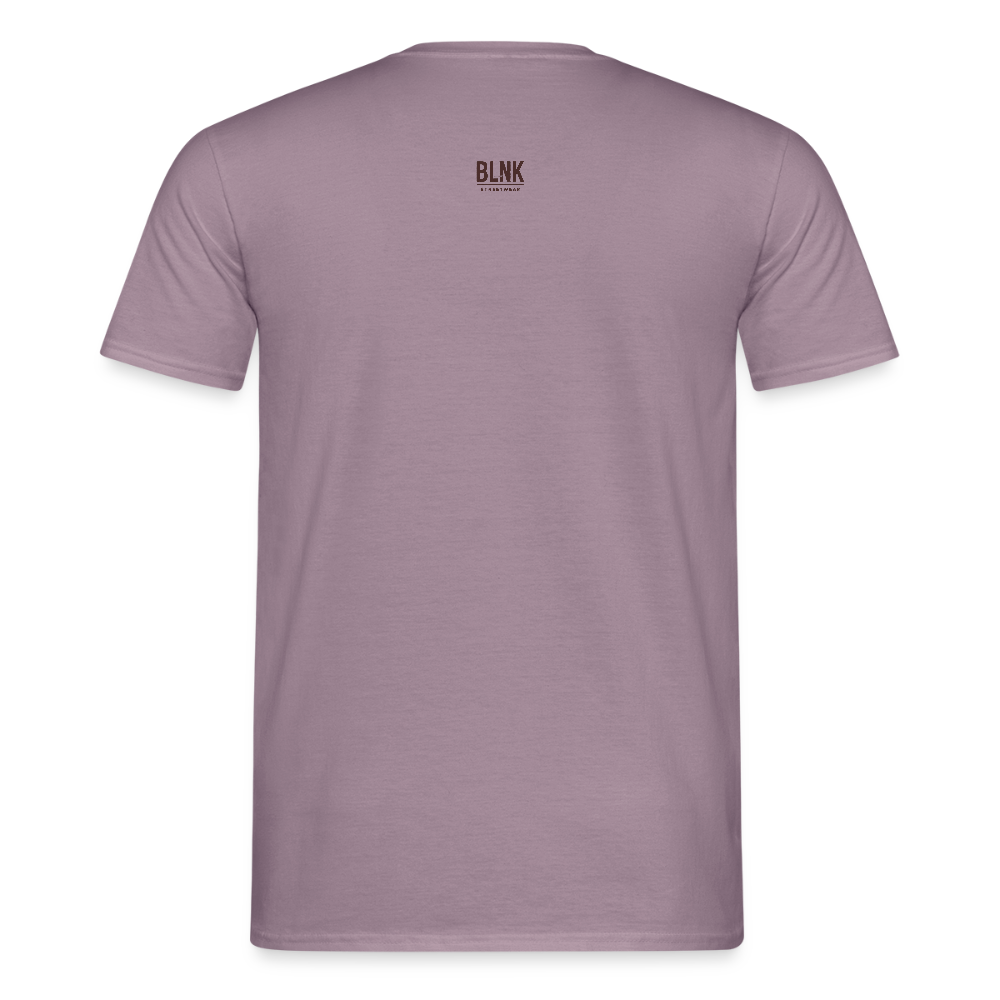 BLNK Männer T-Shirt : Real. Raw. Rare. - Lilagrau 