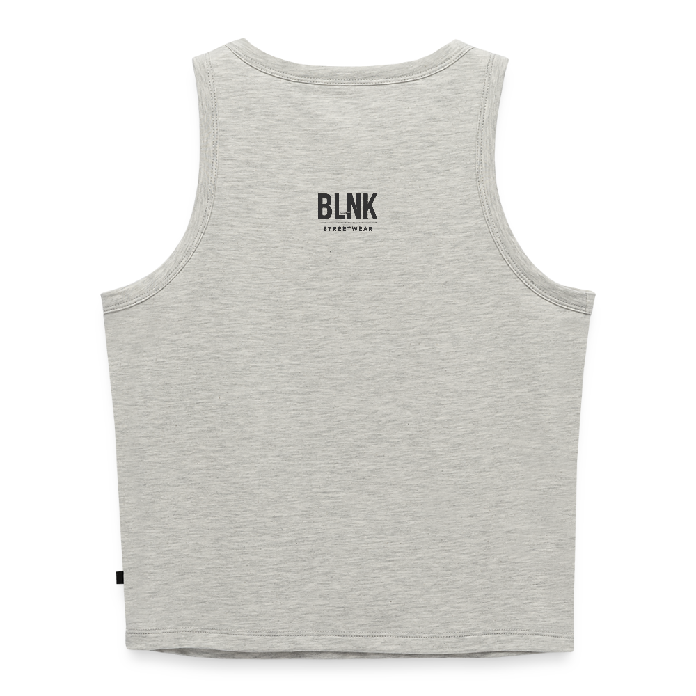 Frauen Cropped Tank Top , Different is beautiful. - Grau meliert