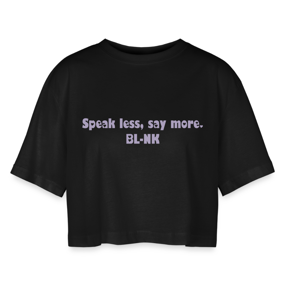 Women’s Oversized Cropped T-Shirt - Schwarz