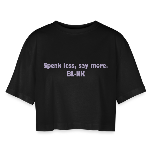 Women’s Oversized Cropped T-Shirt - Schwarz