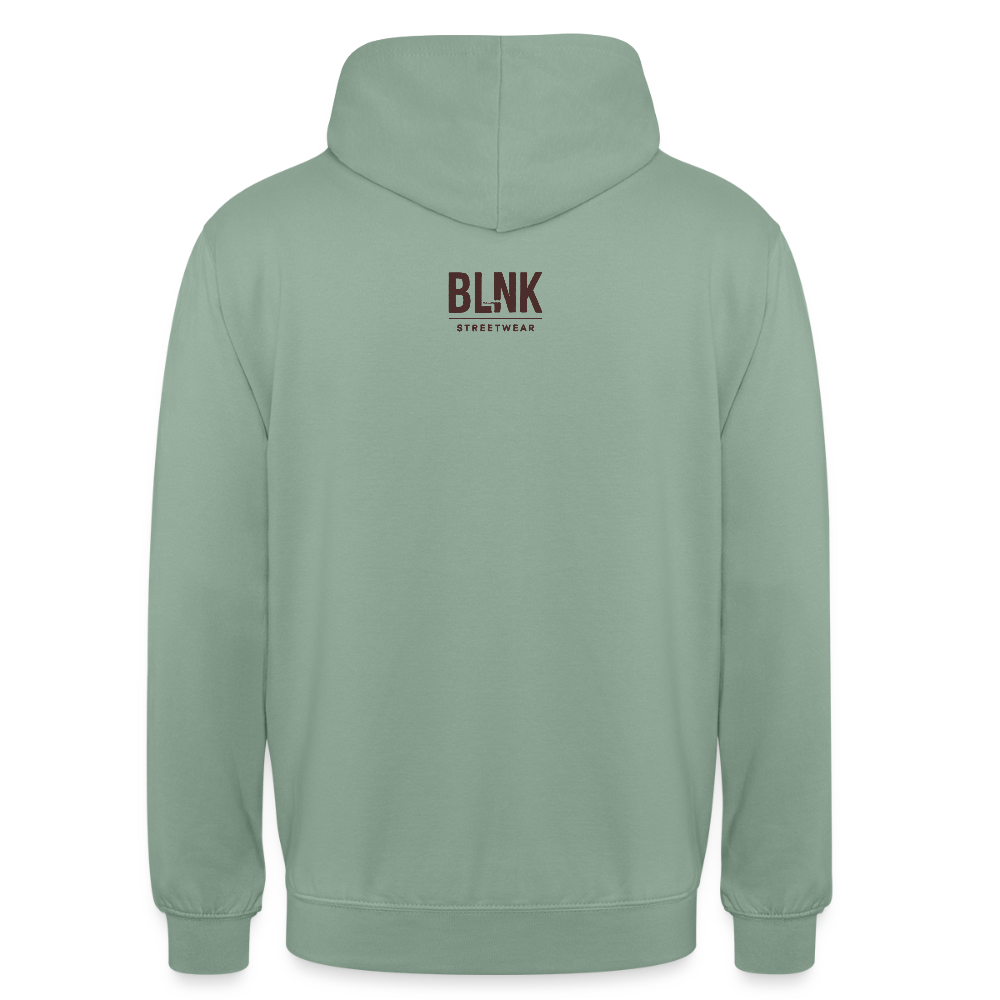 Unisex Hoodie Decide. Punkt. - Graugrün