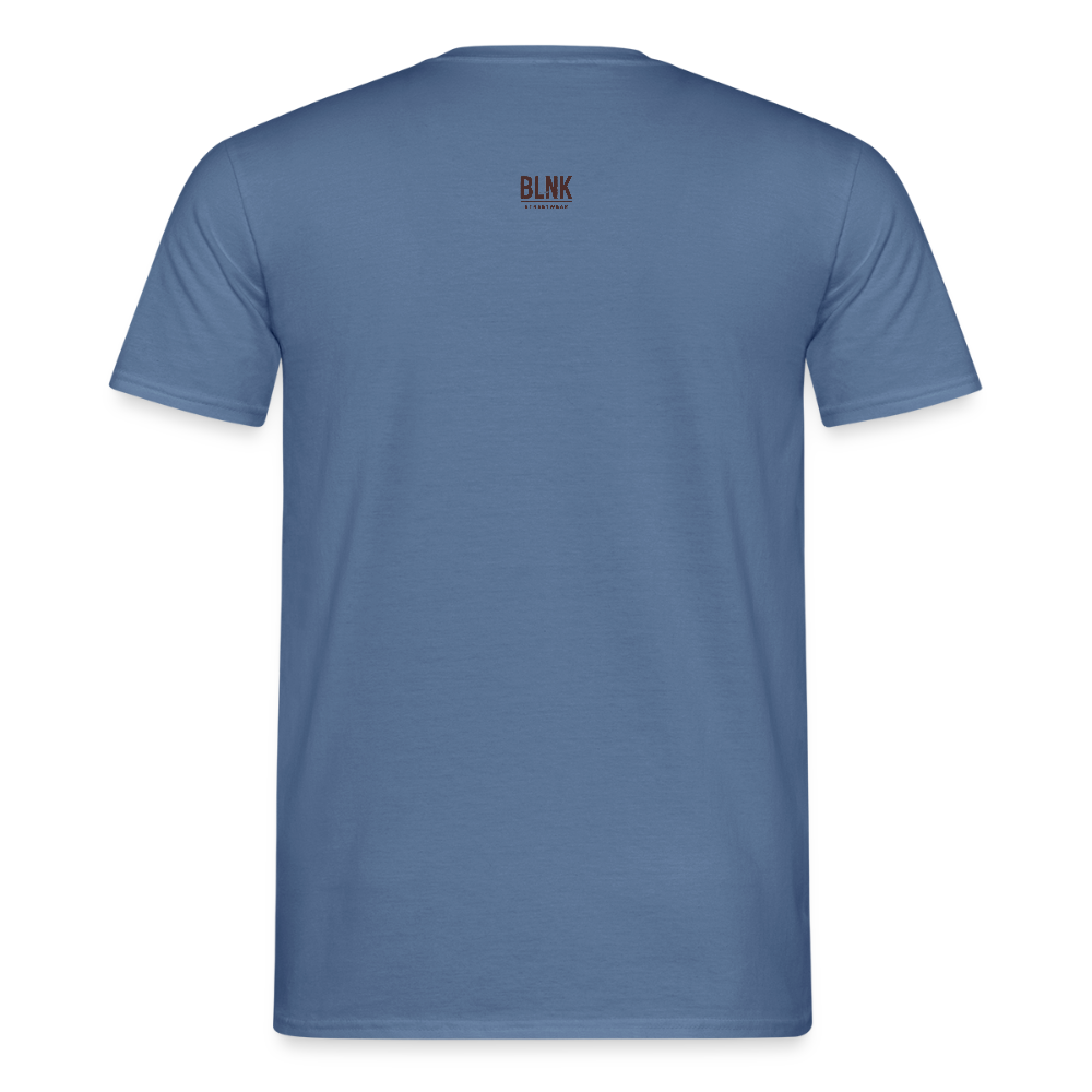BLNK Männer T-Shirt : Real. Raw. Rare. - Taubenblau 