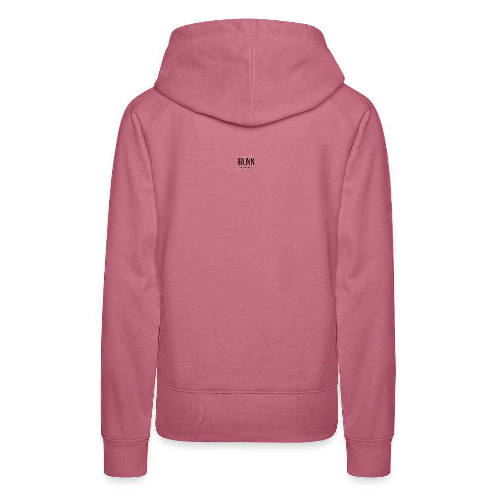 BLNK Frauen Premium Hoodie- „Speak less. Say more.“ - Malve