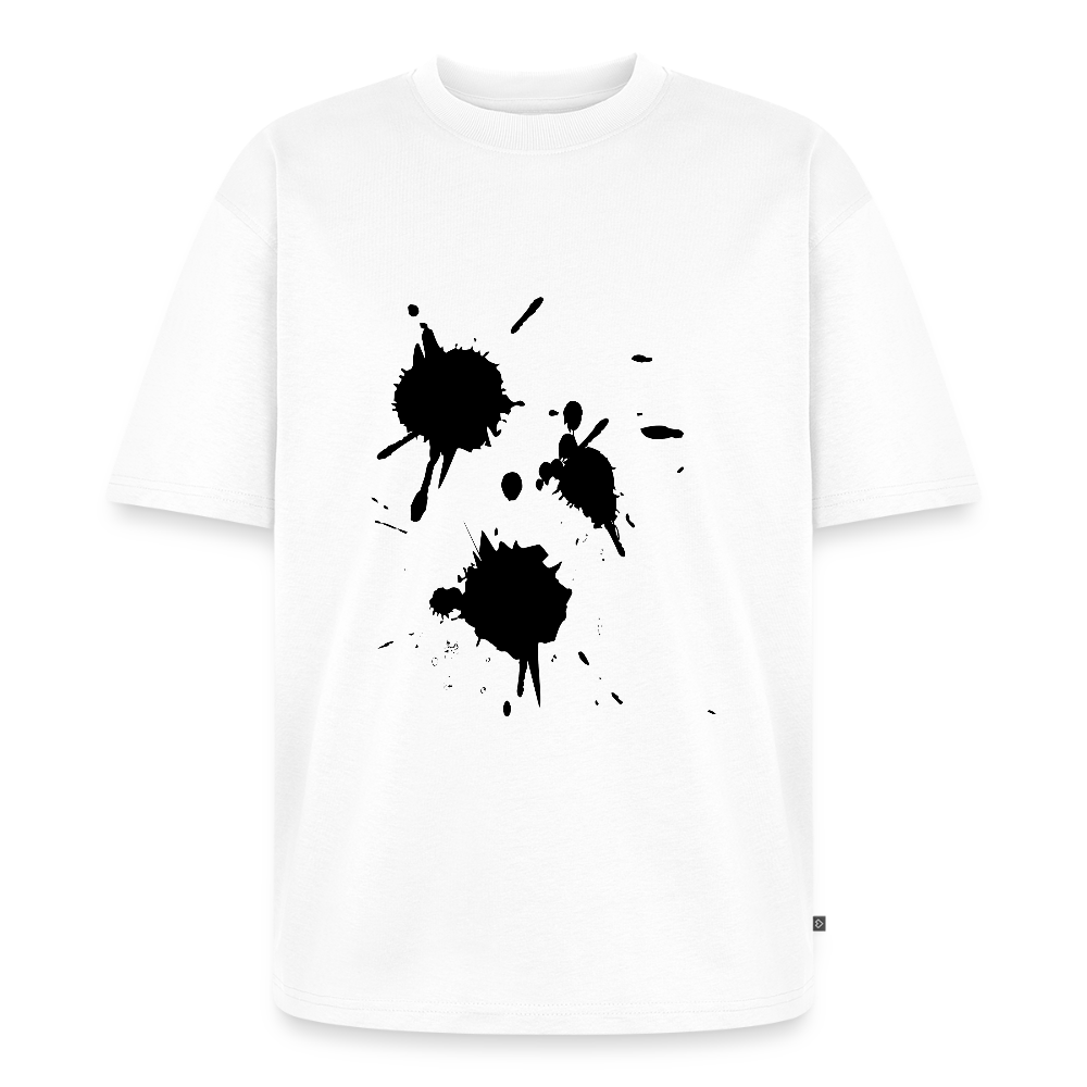 Unisex Oversized Bio T-Shirt Graffiti - Weiß