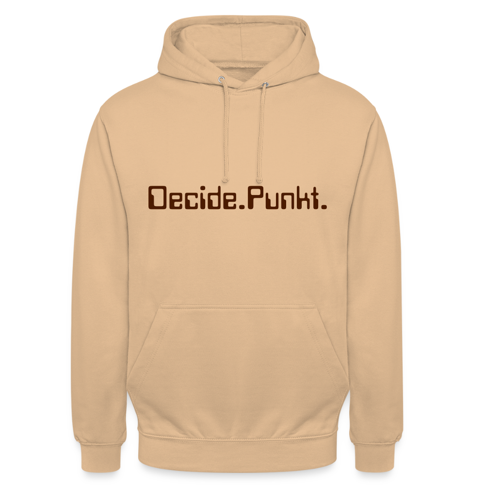 Unisex Hoodie Decide. Punkt. - Pfirsich
