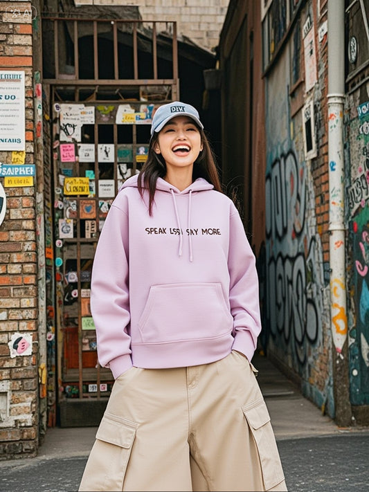 BLNK Frauen Premium Hoodie- „Speak less. Say more.“