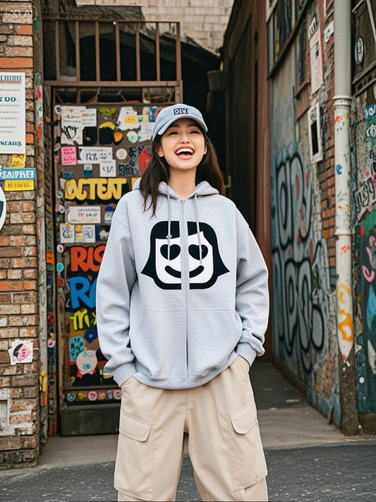 Unisex Heavyweight Kapuzenjacke „Special Smile“